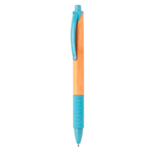 Bolígrafos bambú, corcho o trigo azul