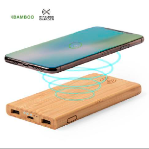 Cargadores inalámbricos de bambú, trigo o corcho